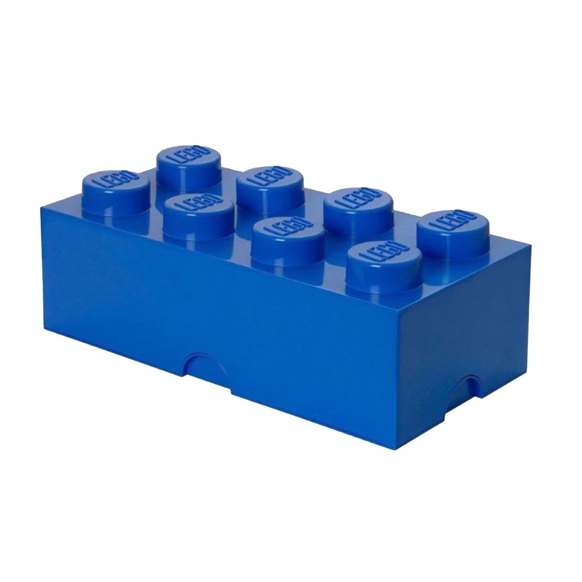 Cutie depozitare Lego, cu 8 pini, Albastru albastru