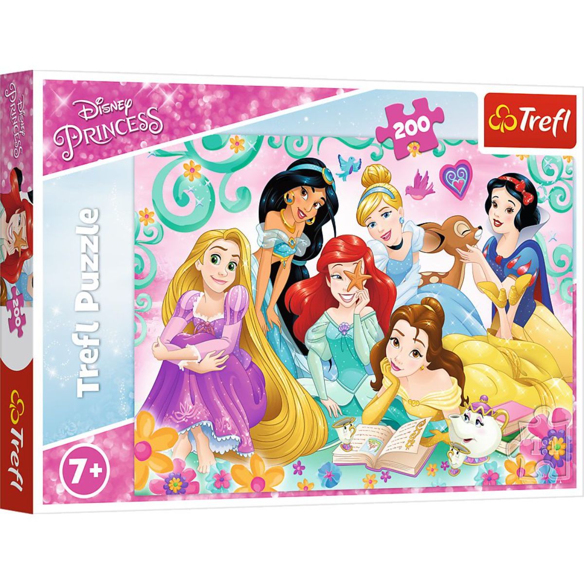 Puzzle Trefl 200 piese, Lumea vesela a printeselor, Disney Princess