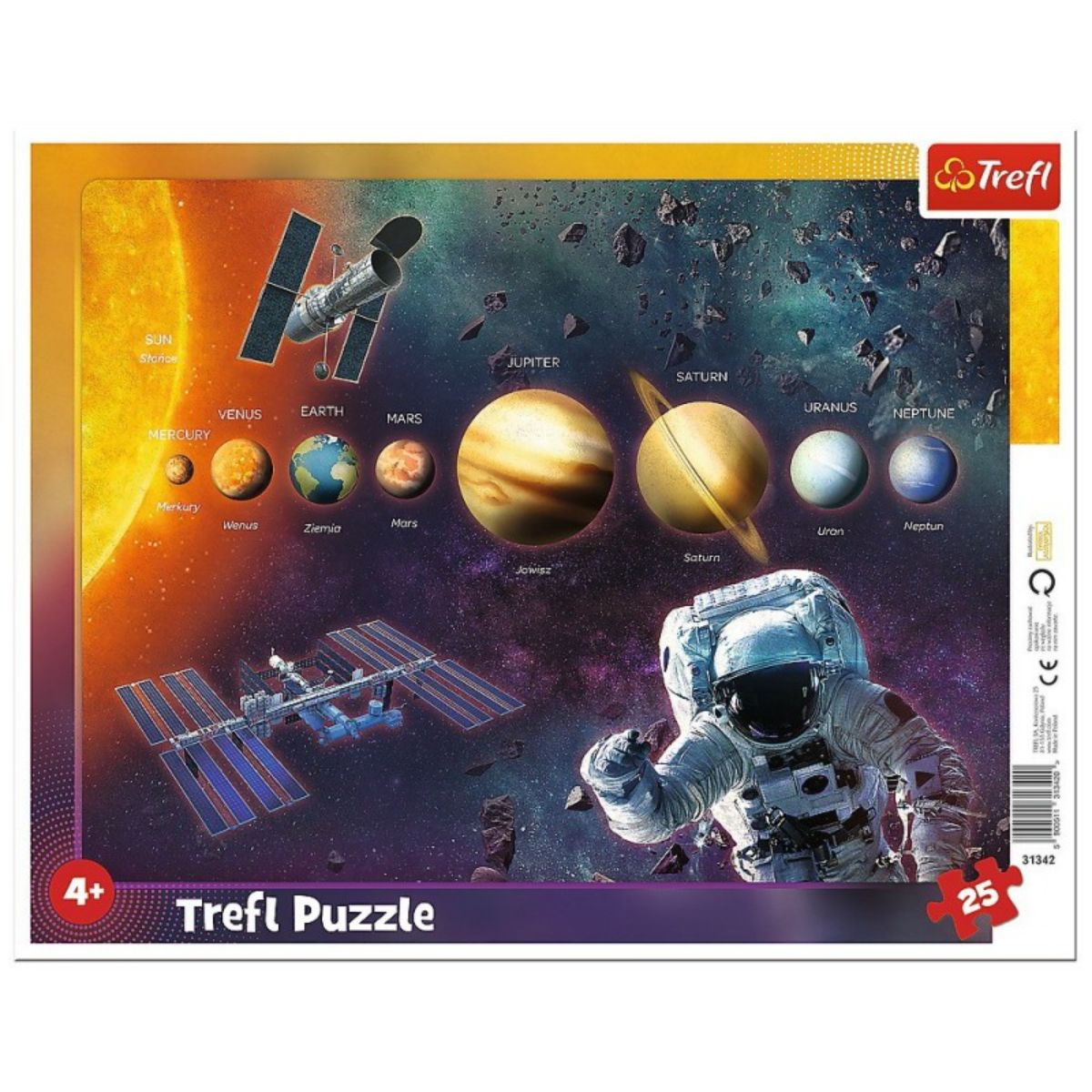 Puzzle Trefl 25 piese in rama, Sistemul solar noriel.ro imagine 2022 protejamcopilaria.ro