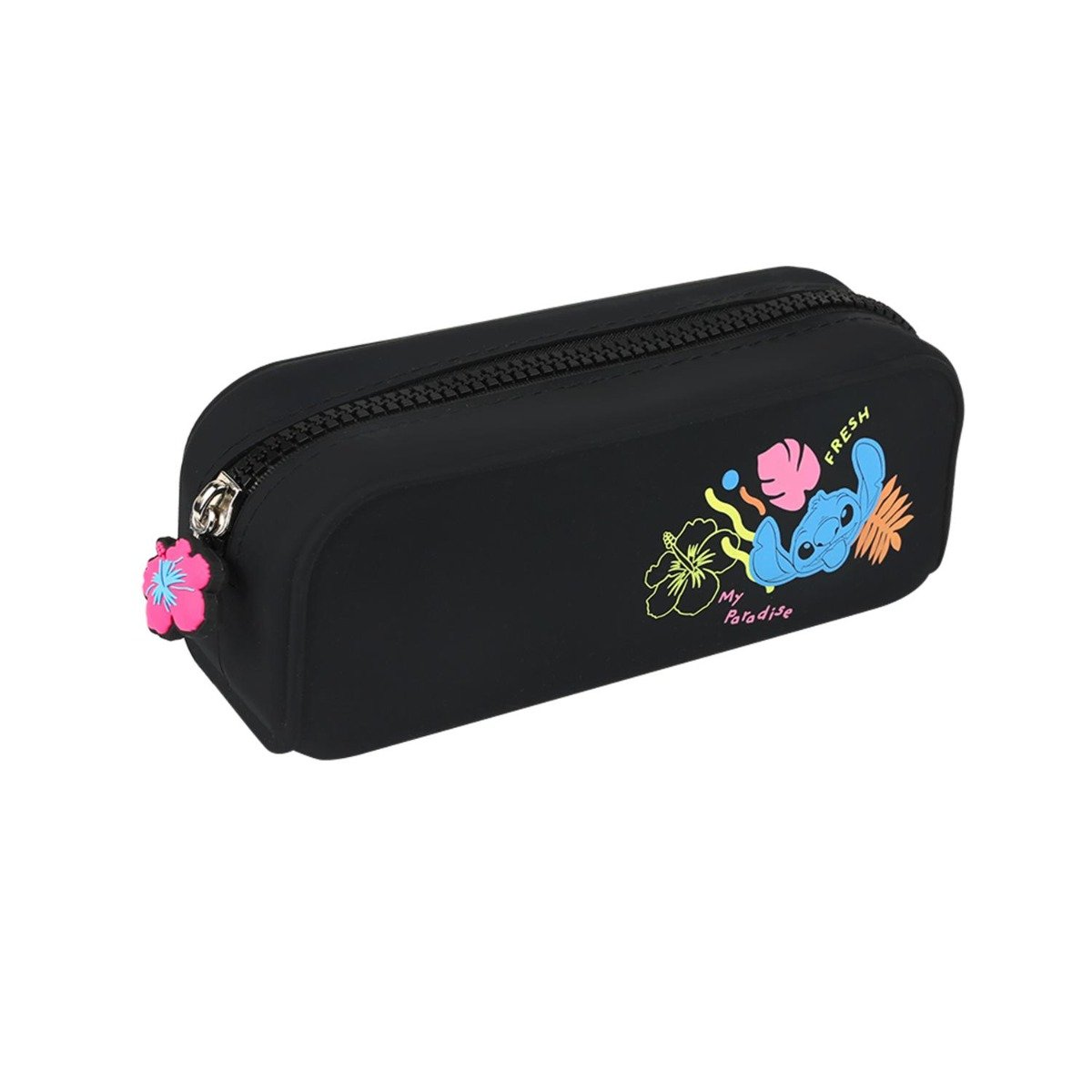 Penar din silicon cu 1 compartiment, Coolpack, Disney Stitch, Negru