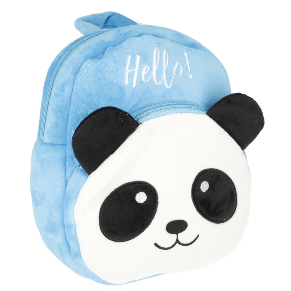 Rucsac de plus cu un compartiment, Starpak, Panda, Albastru