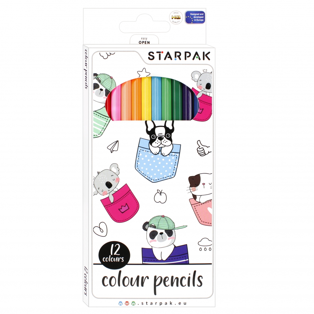 Set creioane colorate Starpak, Minisy, 12 culori