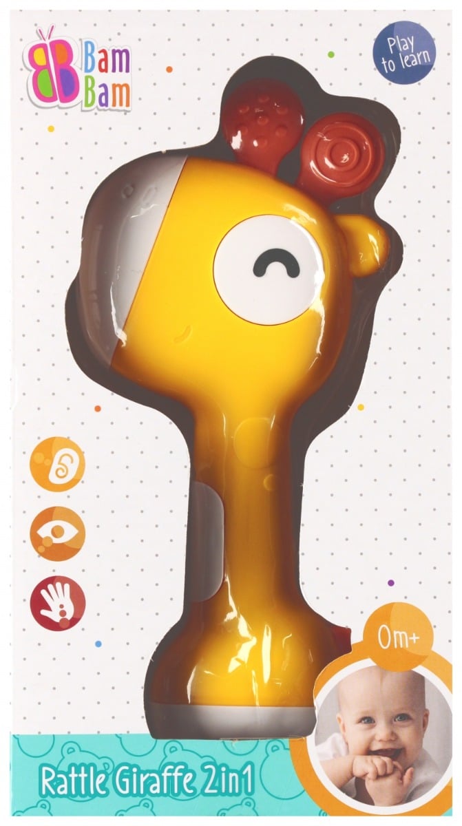 Jucarie zornaitoare 2 in 1, BamBam, Girafa
