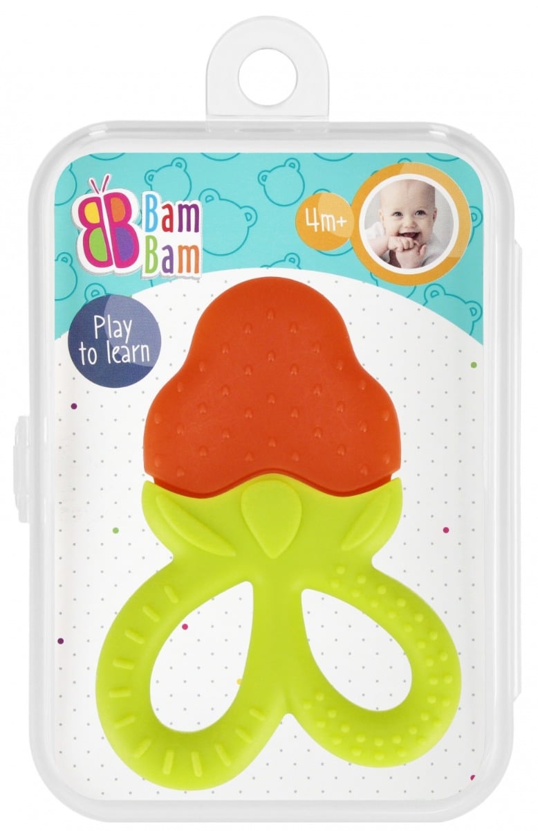 Jucarie pentru dentitie, BamBam, Capsuna