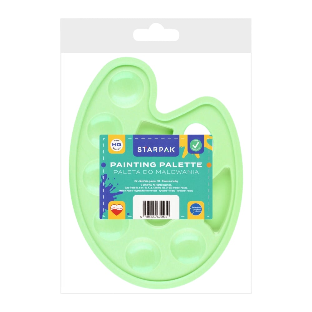 Paleta de vopsea din plastic, Starpak, Verde