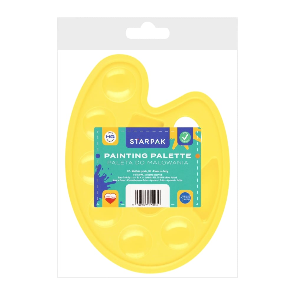 Paleta de vopsea din plastic, Starpak, Galben