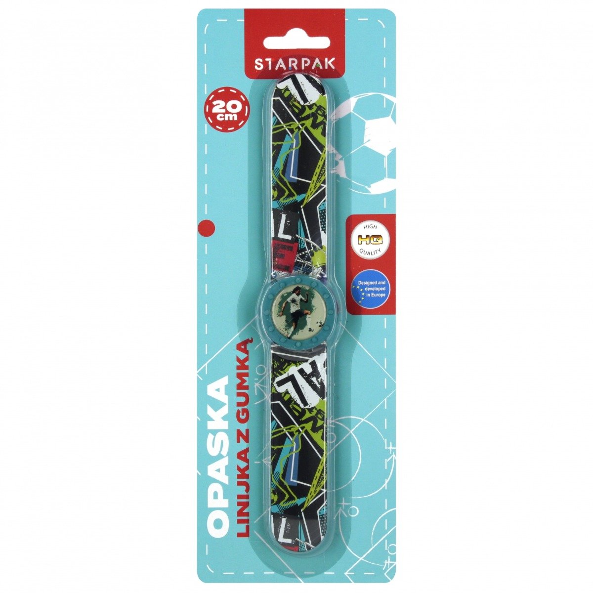 Rigla de cauciuc cu radiera, in forma de ceas, Starpak, 20 cm, Boy