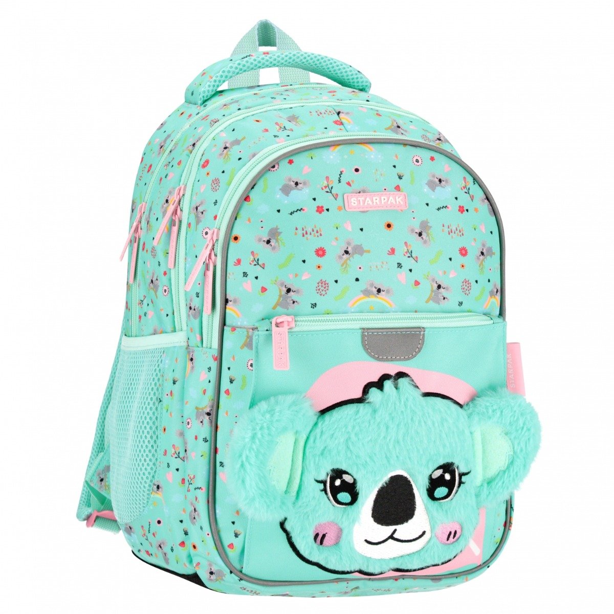 Ghiozdan pentru scoala cu doua compartimente, Starpak, Koala, Verde