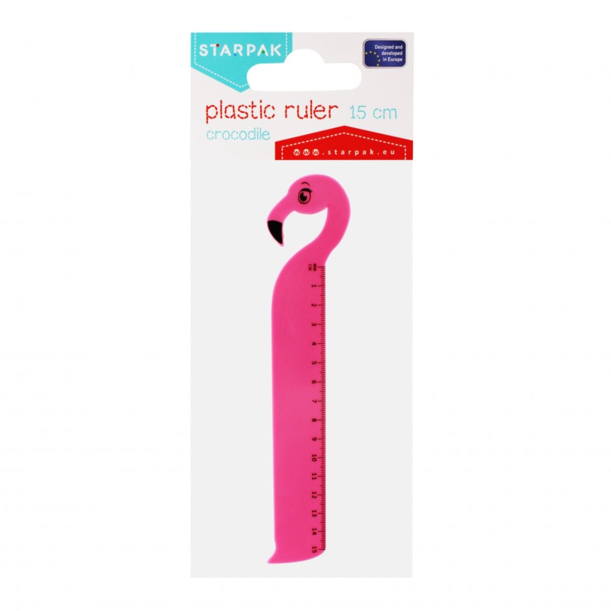 Rigla 15 cm, Starpak, Flamingo Accesorii
