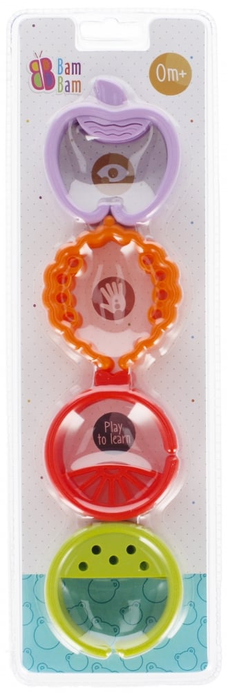 Jucarie senzoriala, BamBam, Inele, 16 piese