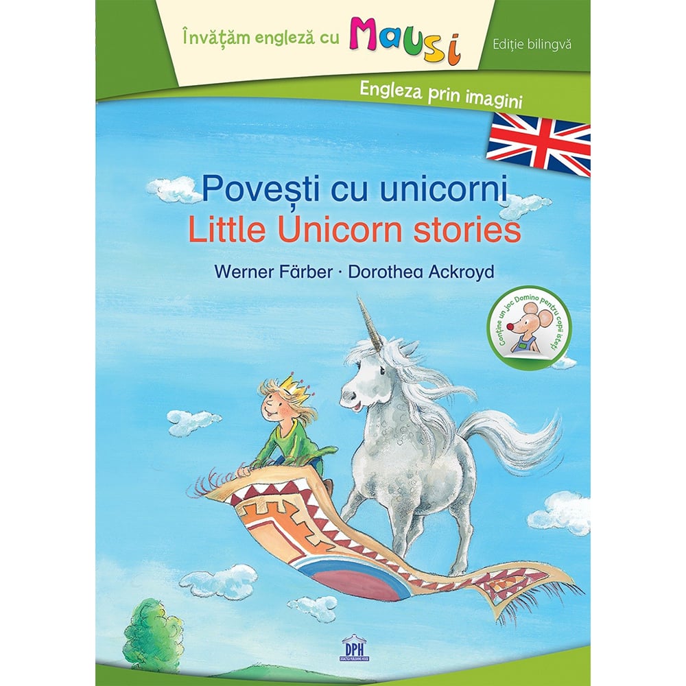 Carte Povesti cu unicorni – Bilingv + Joc Domino pentru copii, Editura DPH Carti pentru copii imagine 2022