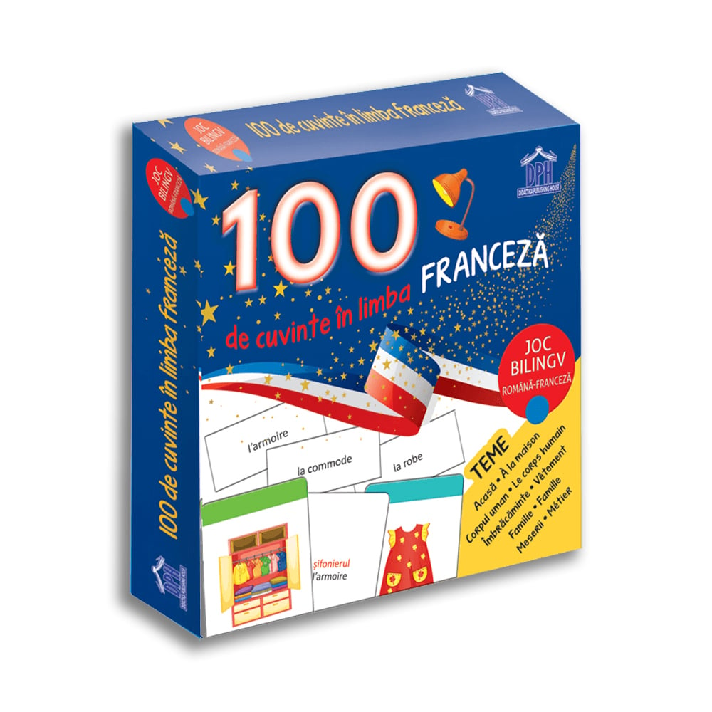 100 de cuvinte in Limba Franceza – joc bilingv, Editura DPH Carti pentru copii imagine 2022