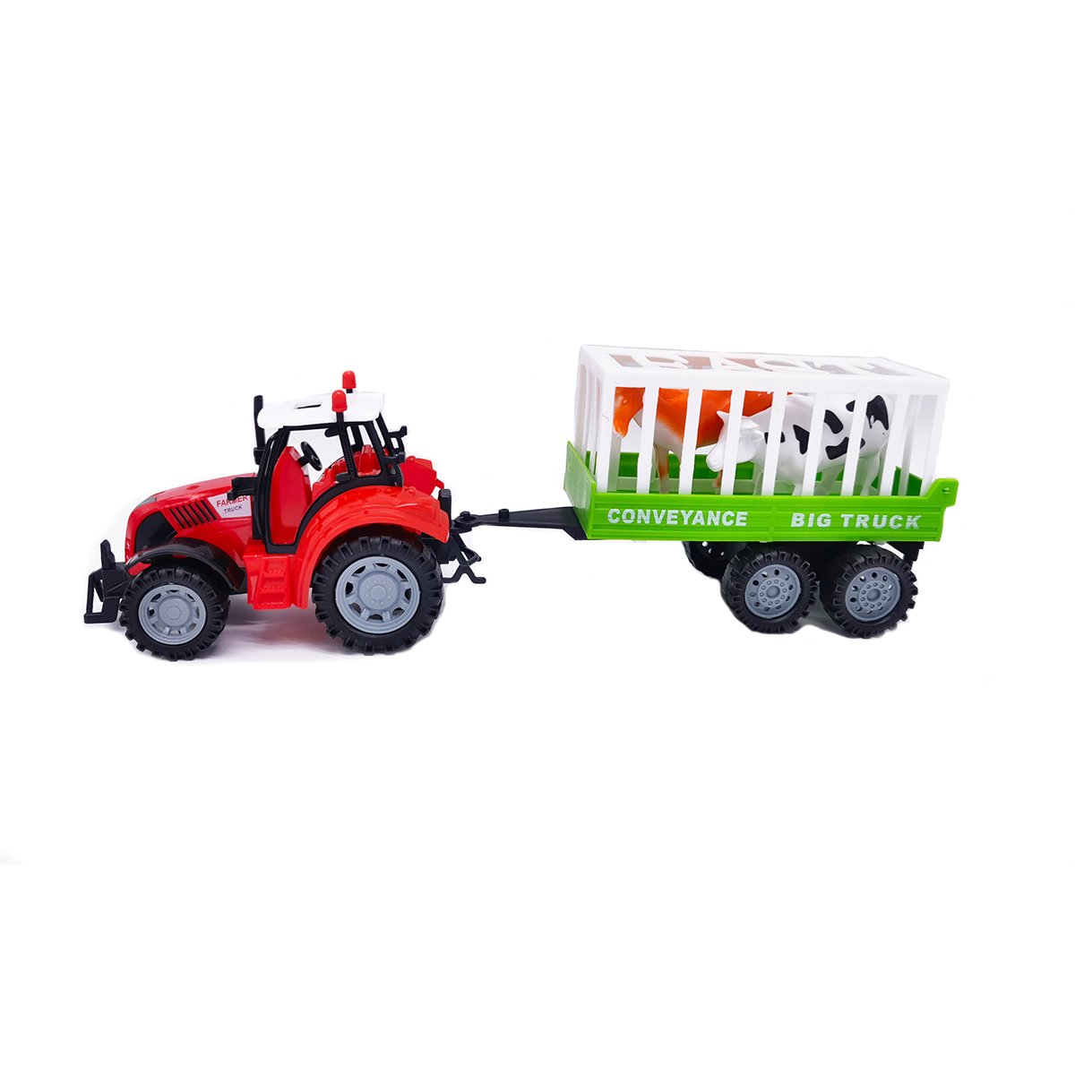 Tractor si remorca cu animale, Farmer Toys, Cool Machines Cool Machines imagine noua responsabilitatesociala.ro