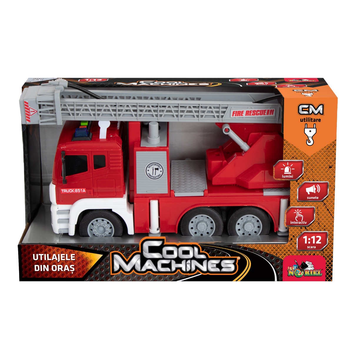 Masina de pompieri Cool Machines, cu tun de apa, lumini si sunete apa imagine noua responsabilitatesociala.ro
