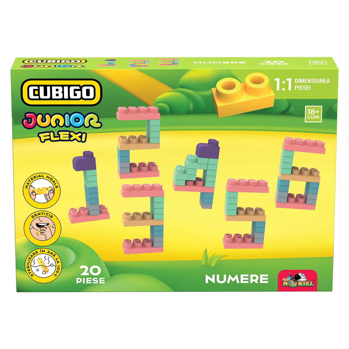 Set de constructie, Cubigo Junior, 20 de cuburi maleabile