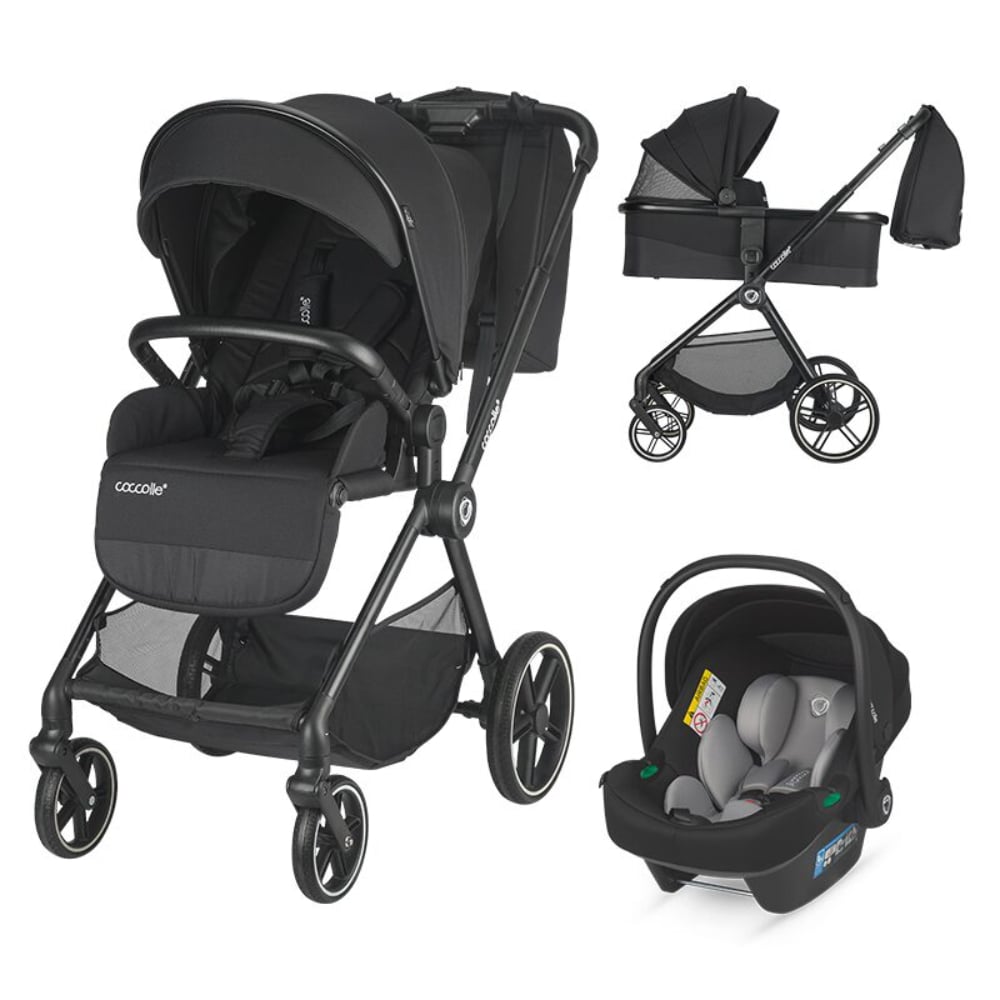 Carucior modular 3 in 1, Coccolle Lissia Anthracite si scoica auto Isize Knox Greystone