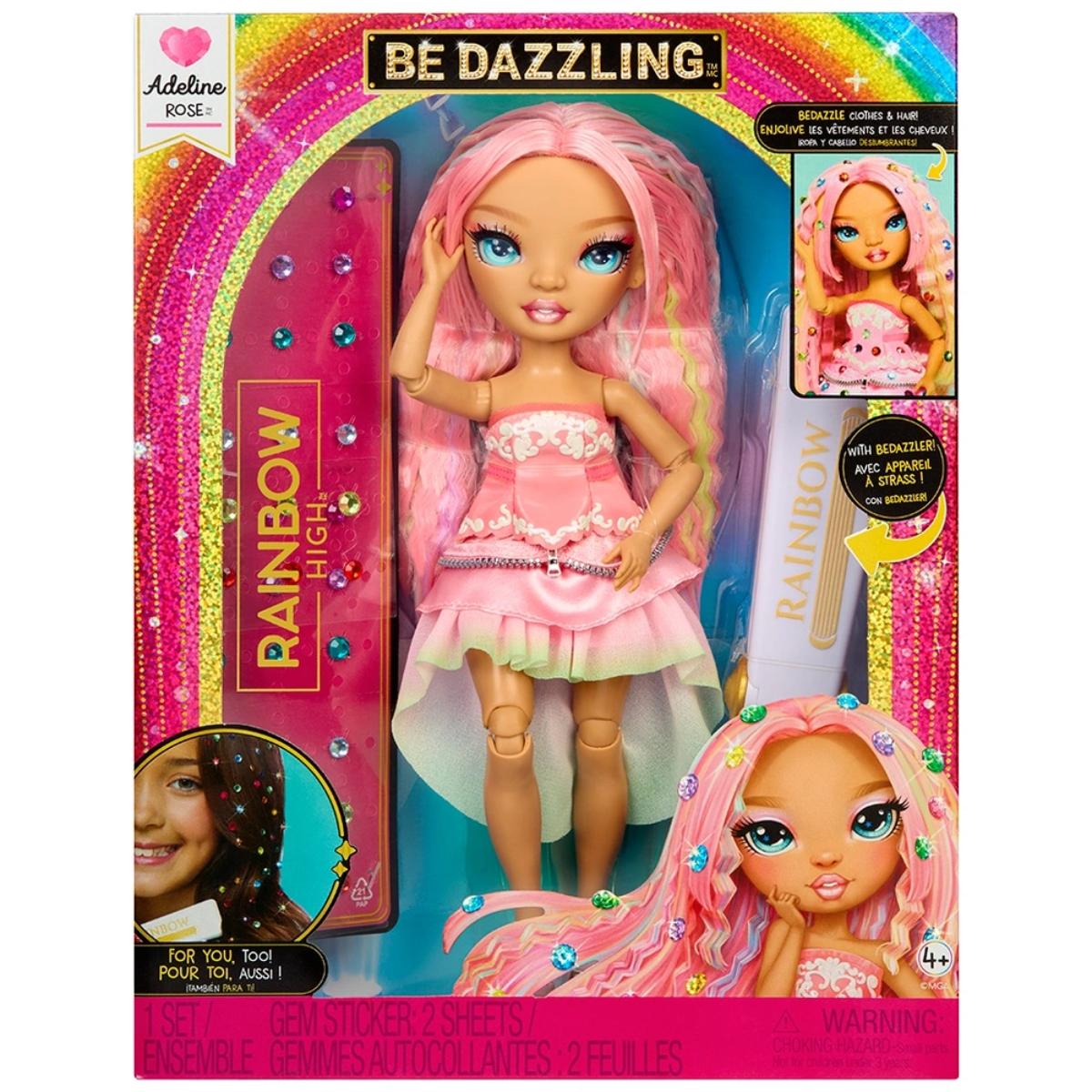 Papusa Rainbow High, Be Dazzling, Adeline Rose, 597797EUC