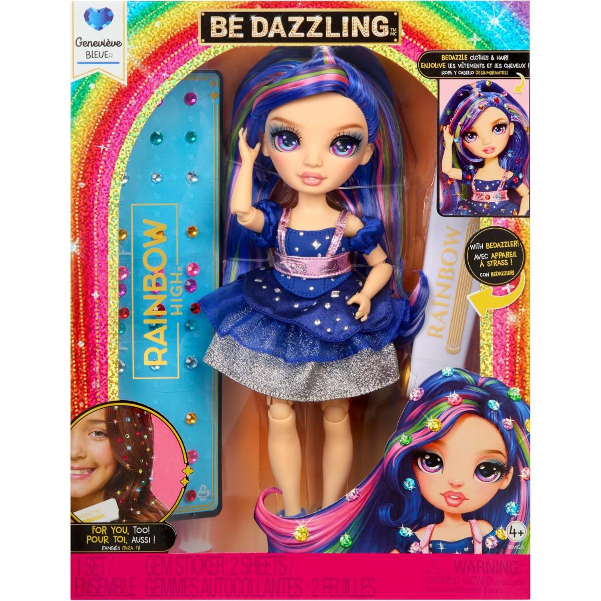 Papusa Rainbow High, Be Dazzling, Genevieve Bleue, 597810EUC