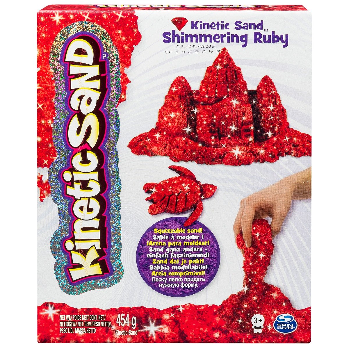 Kinetic sand - pietre pretioase, ruby red