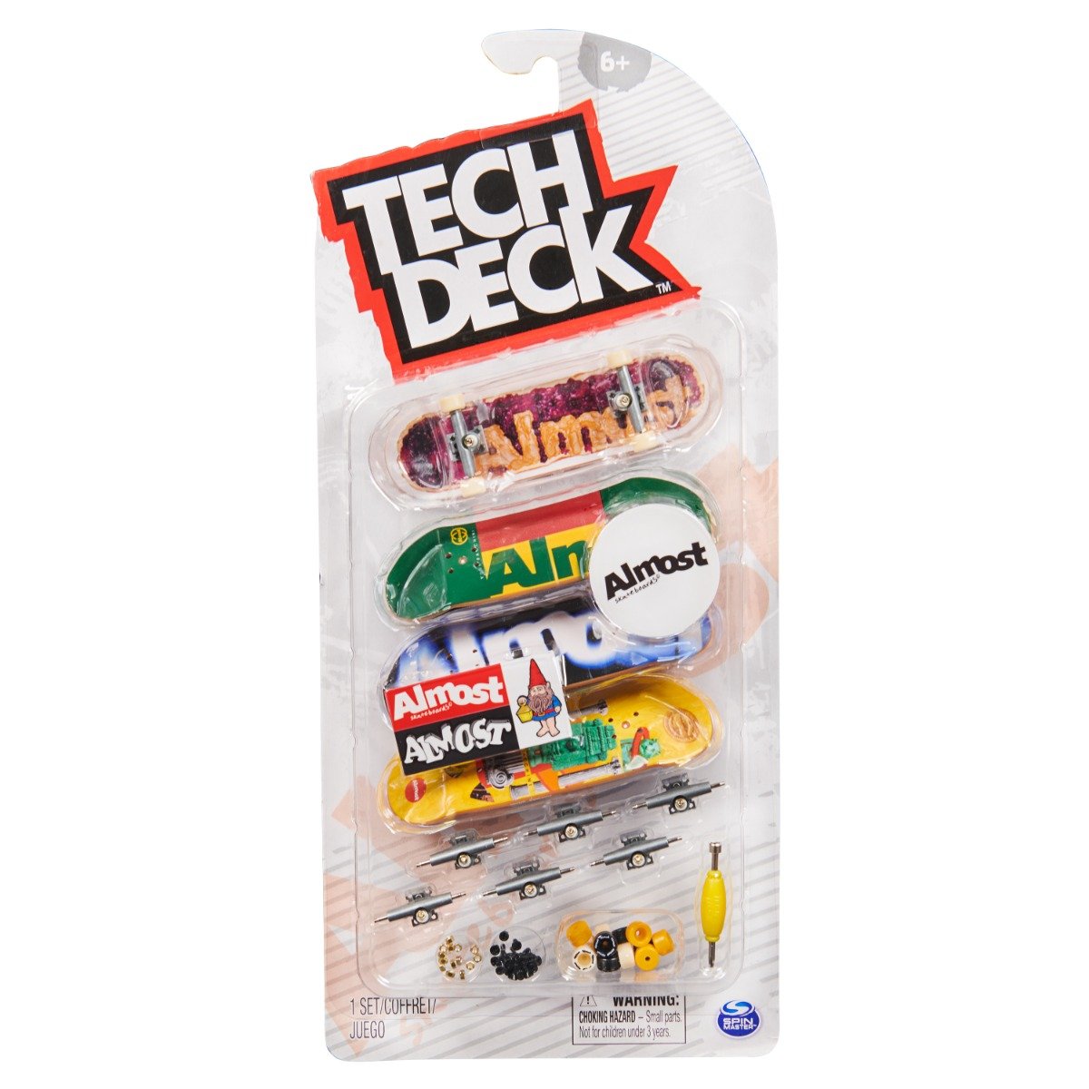 Set mini placa skateboard Tech Deck, 4 buc, Almost, 20136721