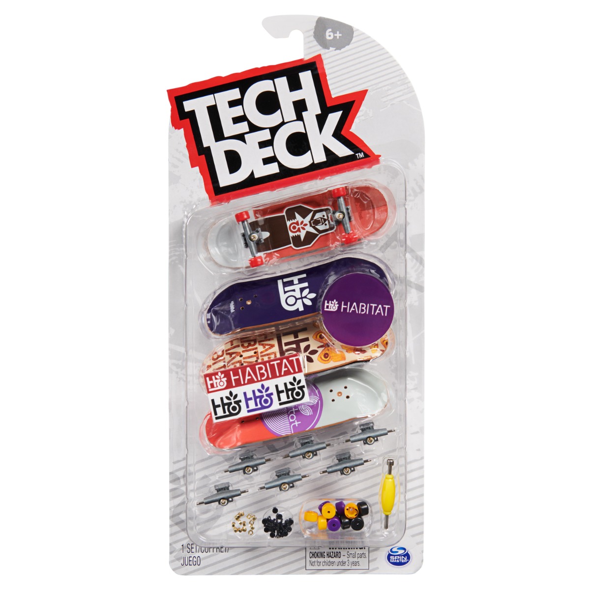 Set mini placa skateboard Tech Deck, 4 buc, Habitat, 20140761