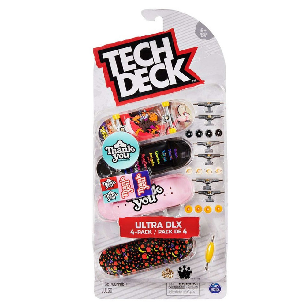 Set mini placa skateboard Tech Deck, 4 buc, Thank you, 20125007 20125007 imagine noua responsabilitatesociala.ro