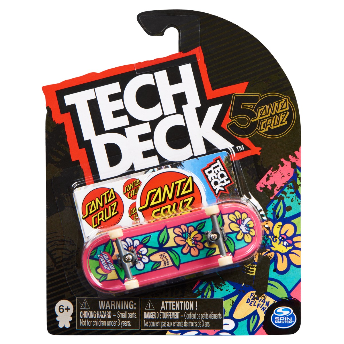 Mini placa skateboard Tech Deck, Santa Cruz 50 Fabiana Delfino, 20141365