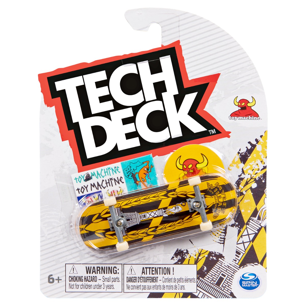 Mini placa skateboard Tech Deck, Toy machine Miles Willard, 20141223