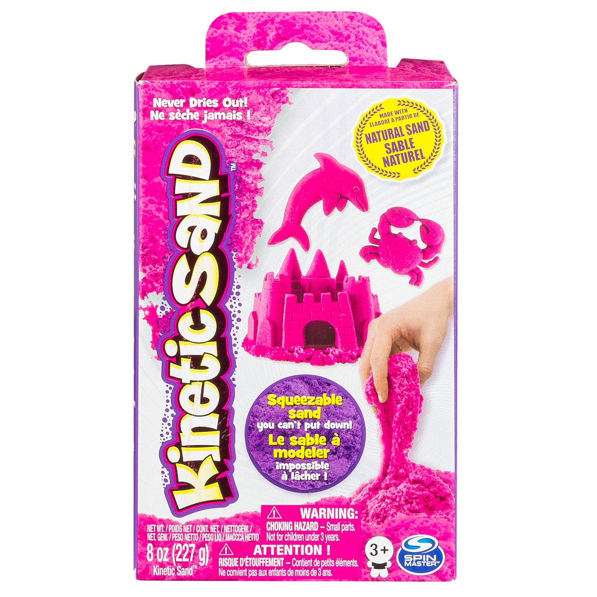 Rezerva nisip colorat Kinetic Sand, roz, 227g