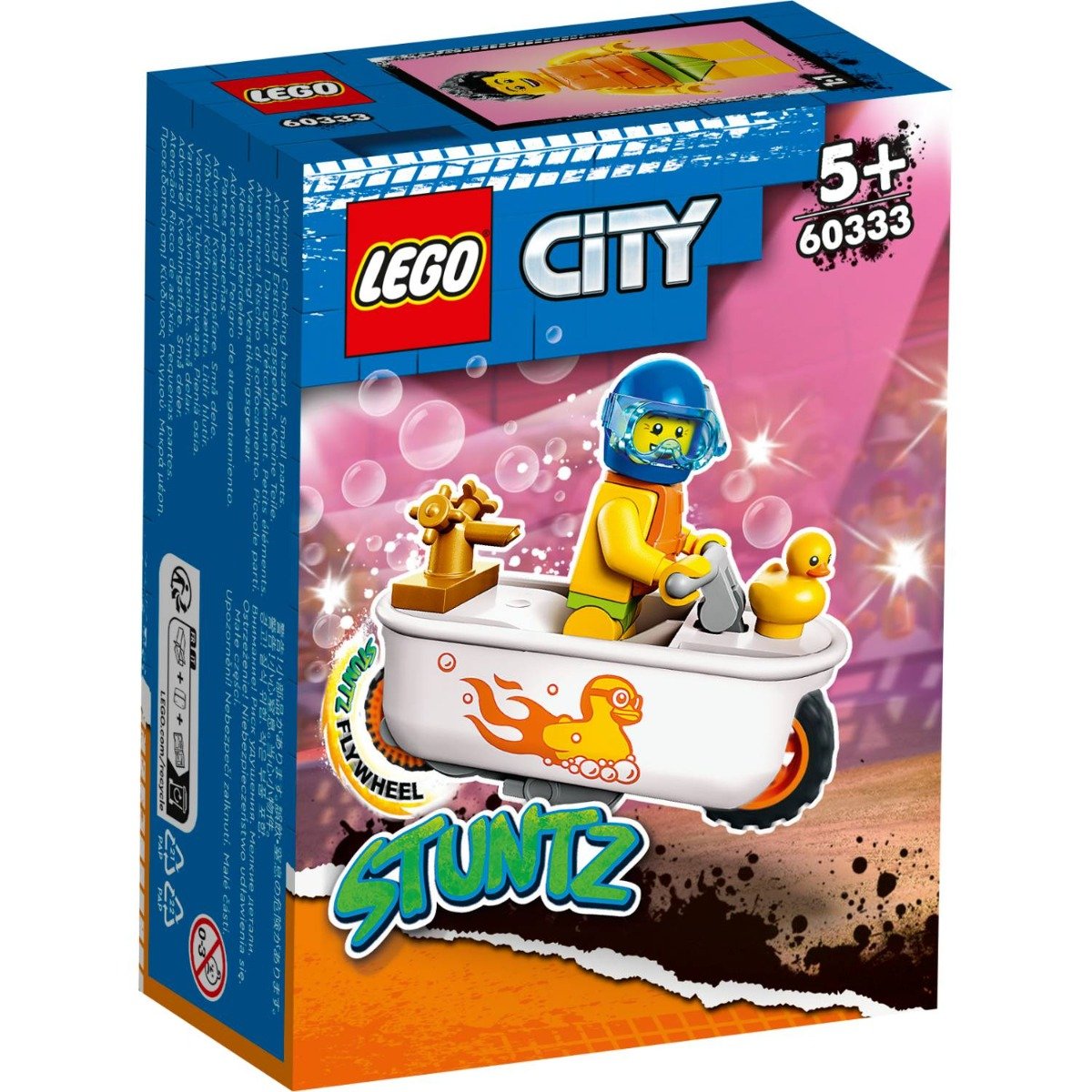 LEGO® City – Motocicleta de cascadorii cu cada (60333) (60333) imagine 2022 protejamcopilaria.ro