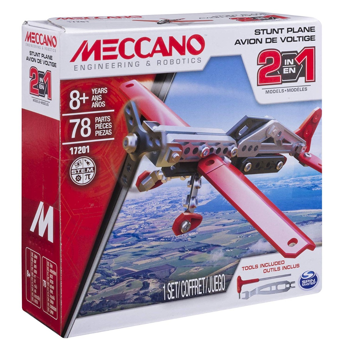 Set constructie 2 in 1 meccano - avion