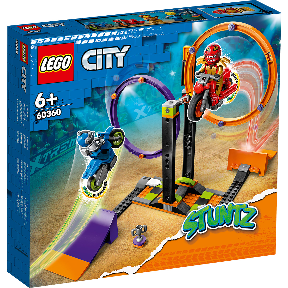 LEGO® City Stuntz – Provocarea de cascadorii cu rotiri (60360) 60360 imagine noua responsabilitatesociala.ro