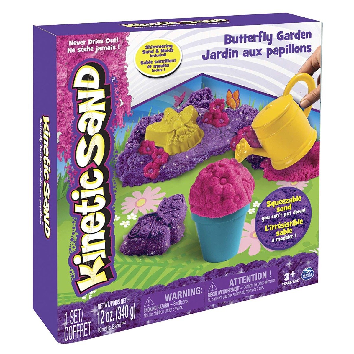 Set de creatie kinetic sand - joaca in gradina