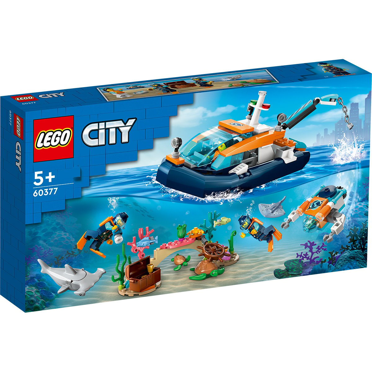 LEGO® City – Barca pentru scufundari de explorare (60377) (60377) imagine 2022 protejamcopilaria.ro