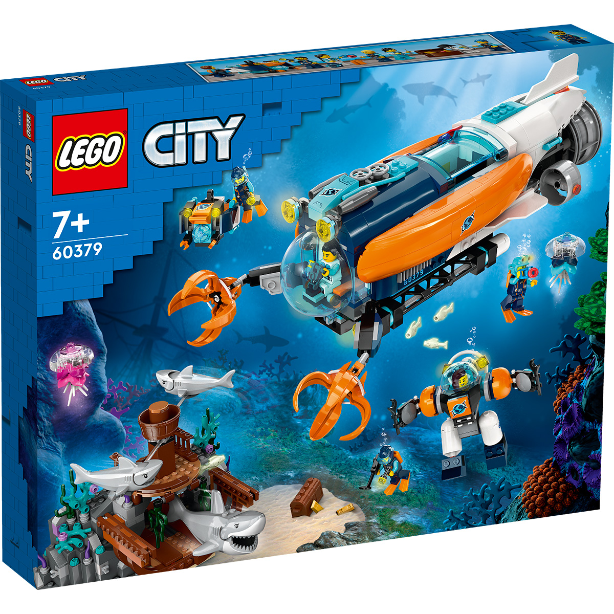 LEGO® City – Submarin de explorare la mare adancime (60379) 60379 imagine noua responsabilitatesociala.ro