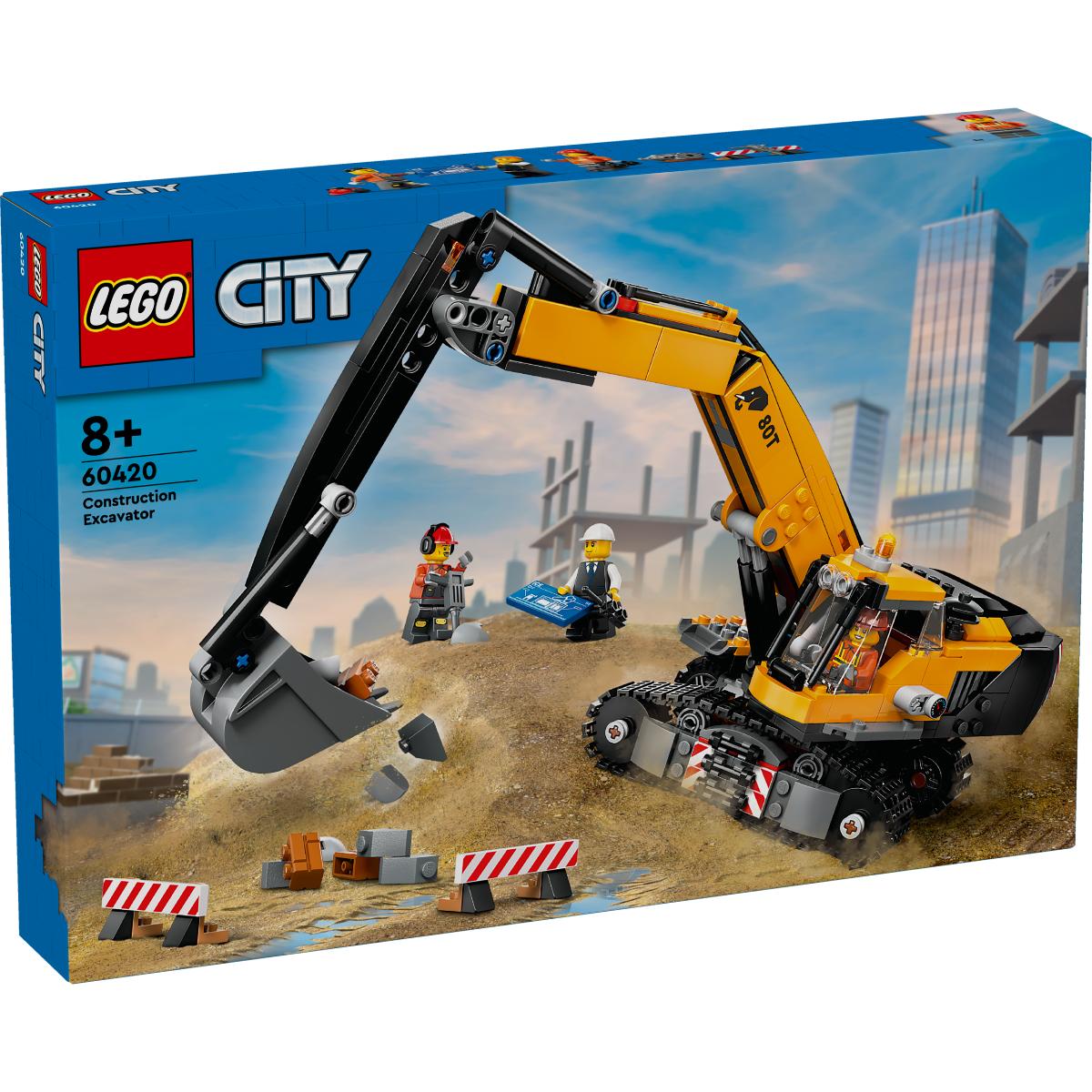 LEGOÂ® City - Excavator galben de constructii (60420)