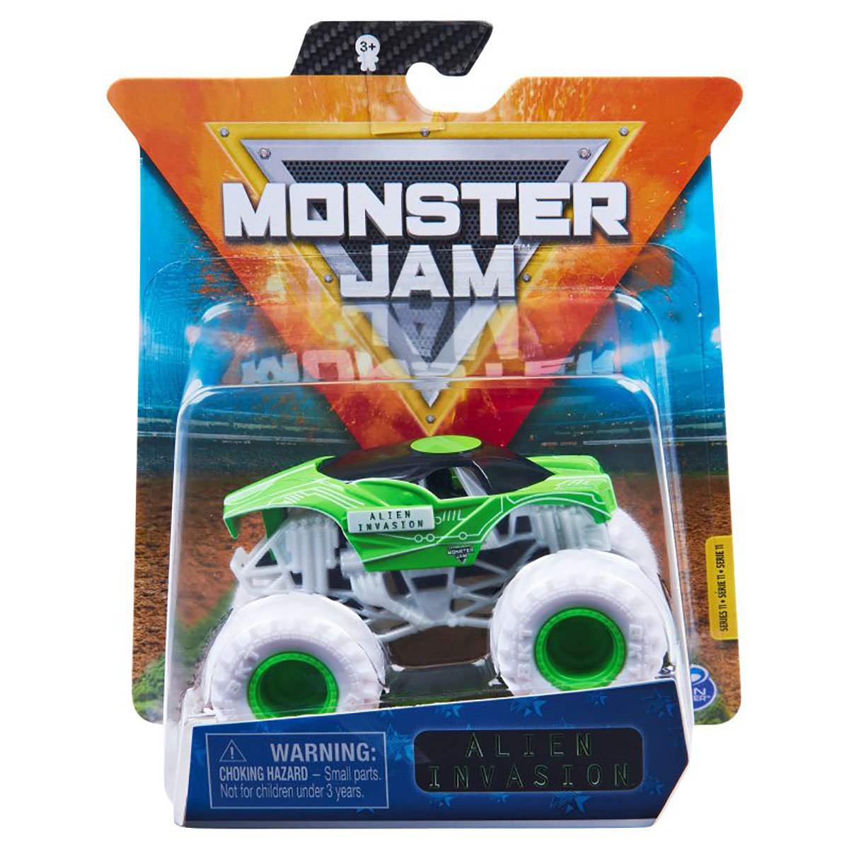 Masinuta Monster Jam, Scara 1:64, Alien Invasion, Verde Monster Jam imagine noua