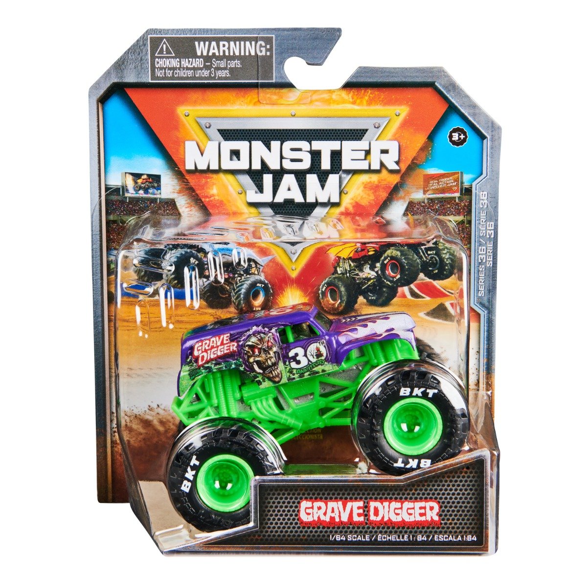 Masinuta Monster Jam, Grave Digger, 1:64, 20146075