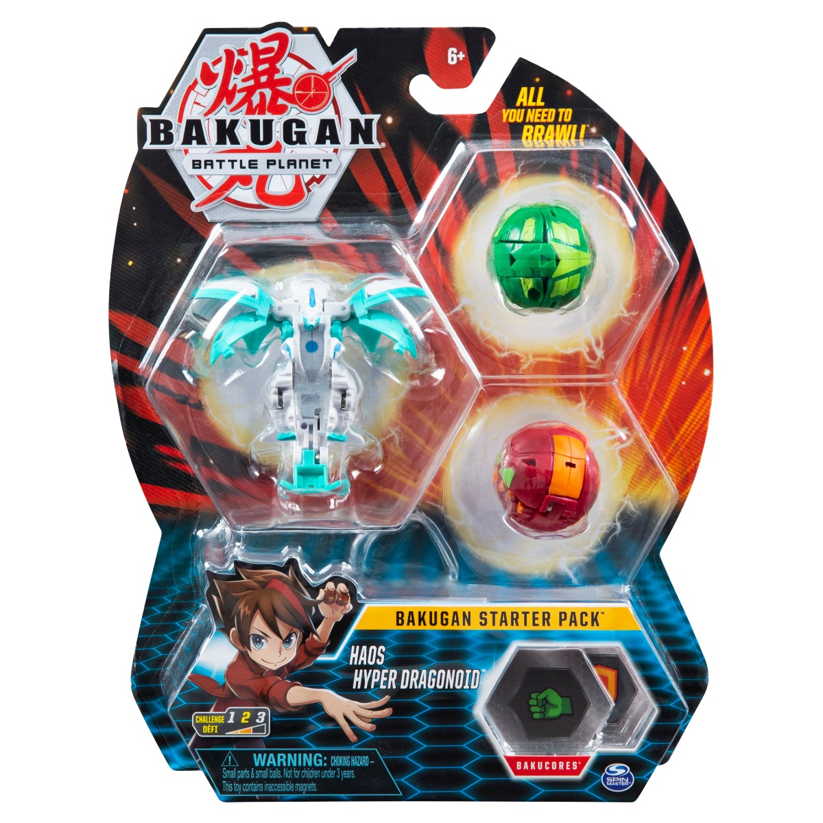 Set Bakugan Battle Planet Starter Pack, Haos Hyper Dragonoid, 20118470