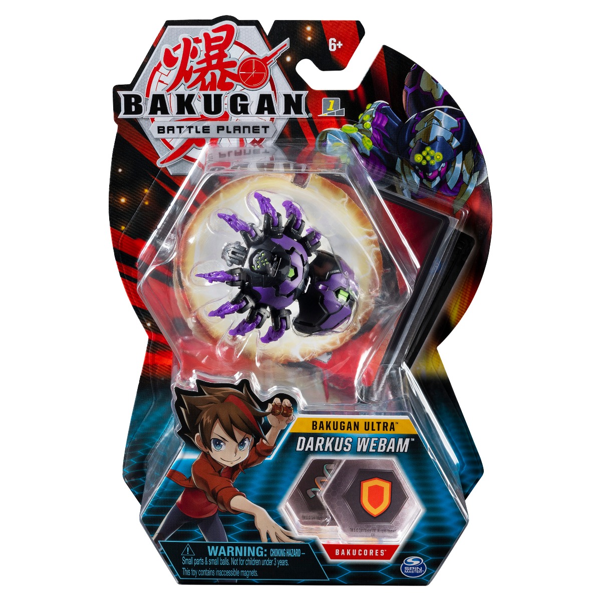 Figurina Bakugan Ultra Battle Planet, 19D Spider Black, 20114714