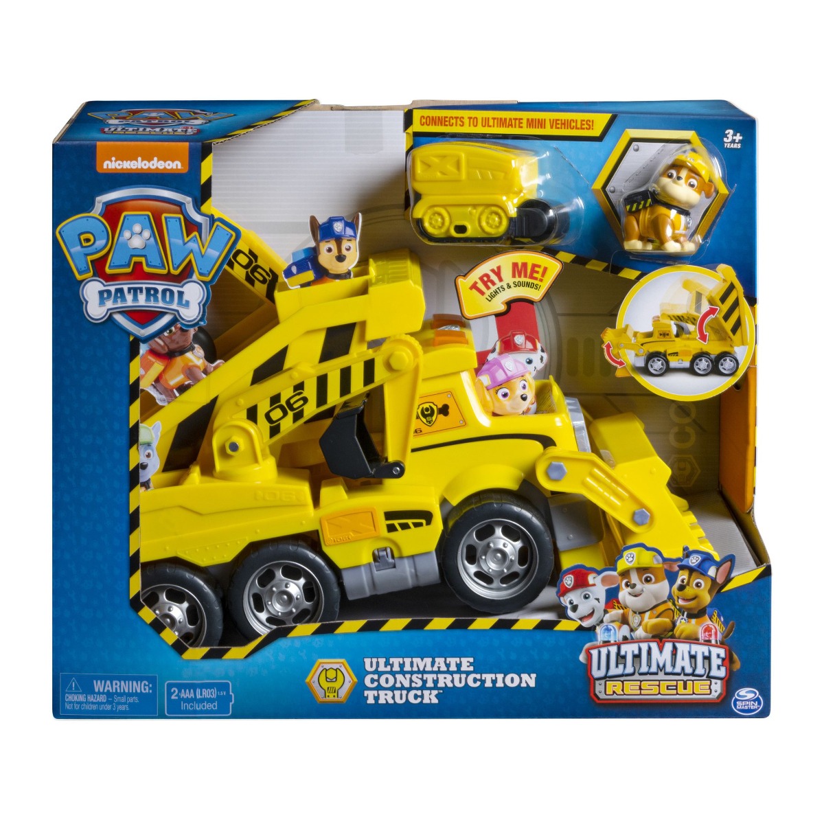 Camion de constructii suprem cu functii Paw Patrol, Rubble