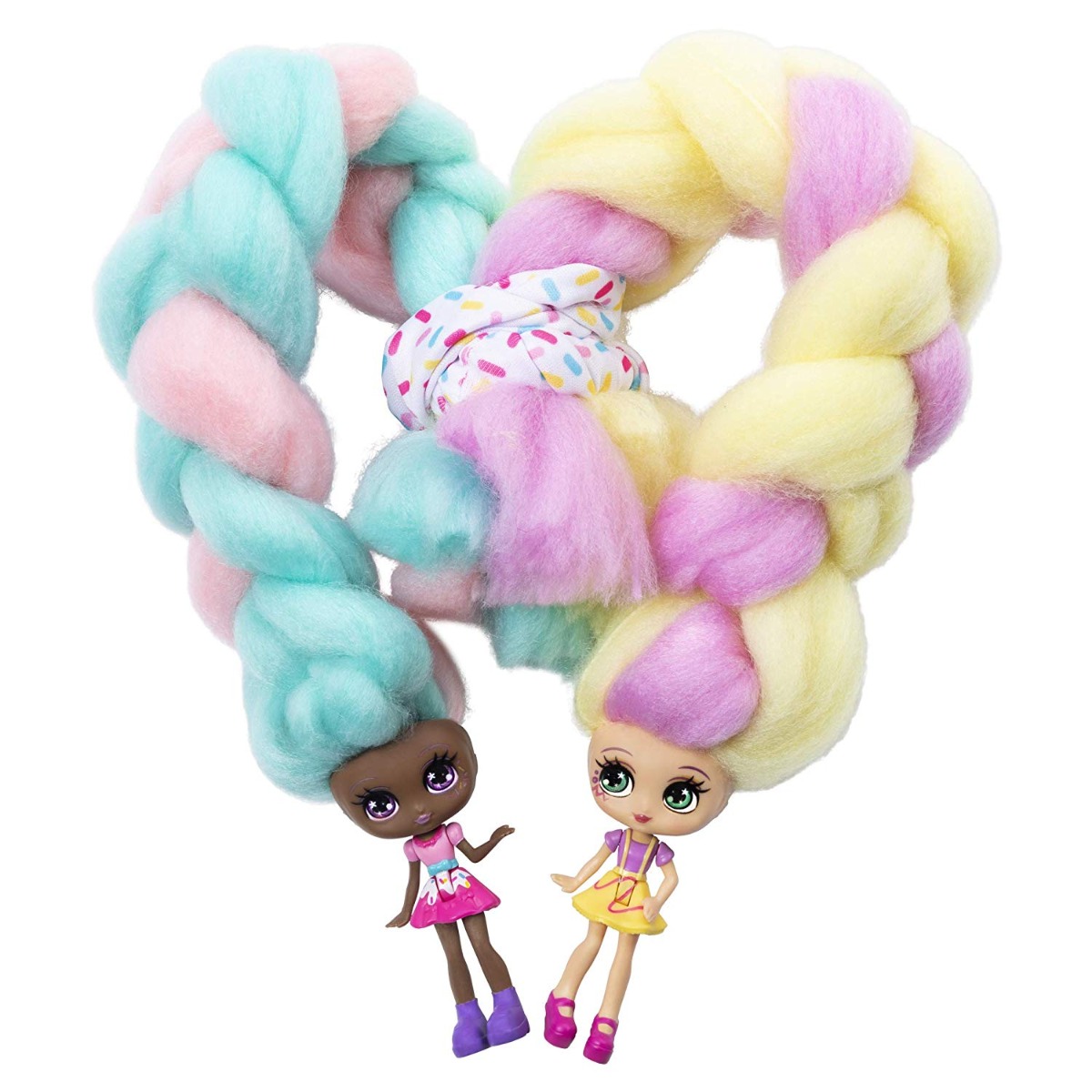 Set 2 papusi cu par parfumat candylocks, donna nut si jilly jelly, 20114331
