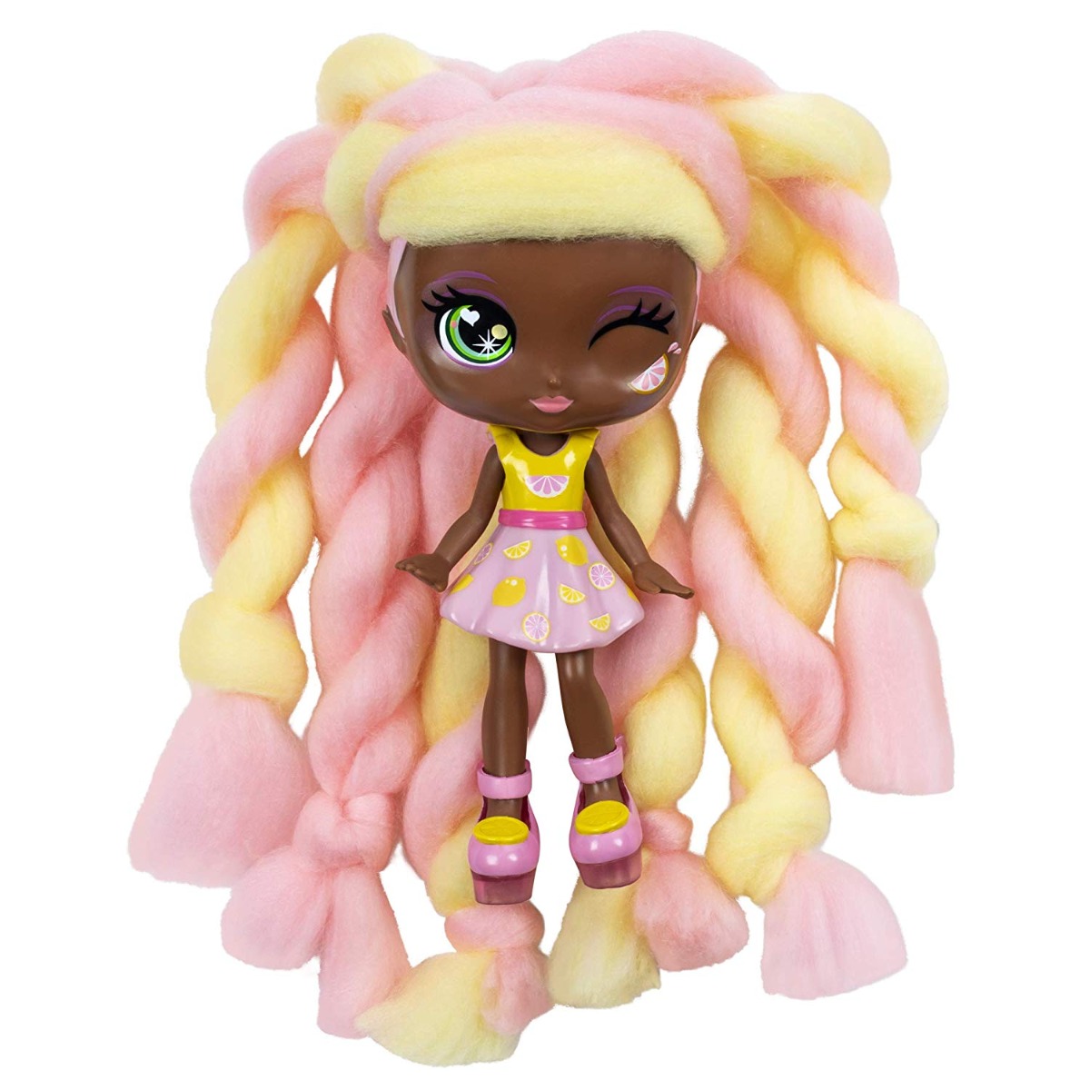 Papusa cu par parfumat candylocks deluxe, lacey lemonade, 20114333