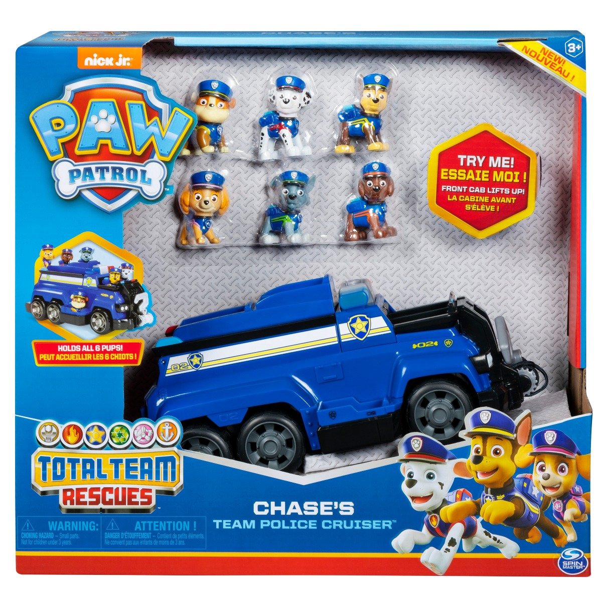Set Masinuta cu figurine Paw Patrol, Chase’s Team Police Cruiser