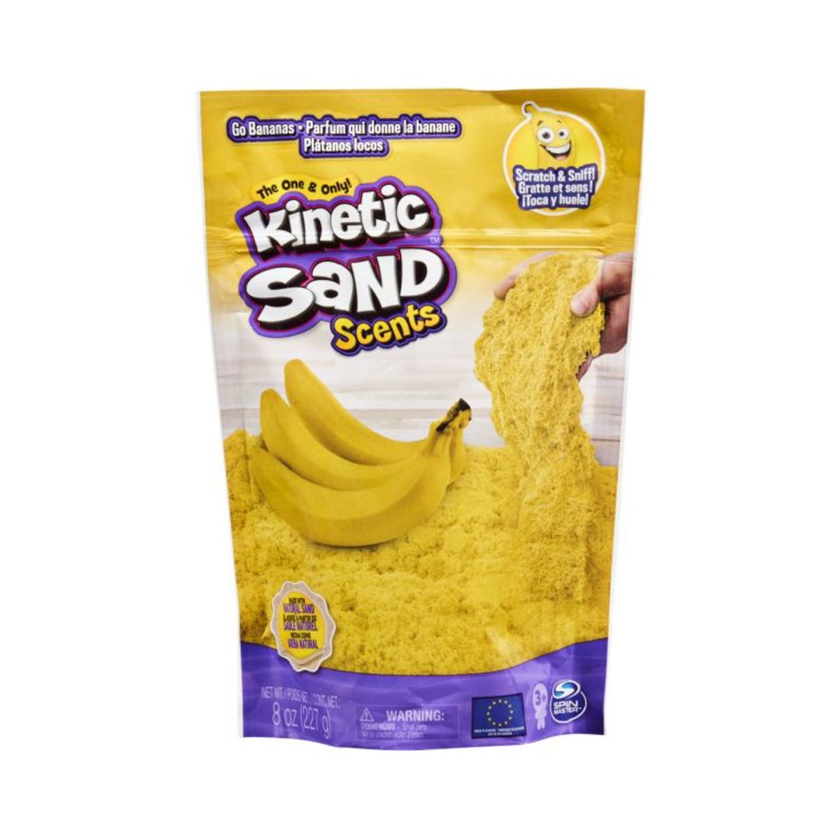 Kinetic Sand, Go Bananas, nisip parfumat, 227g Kinetic Sand imagine noua
