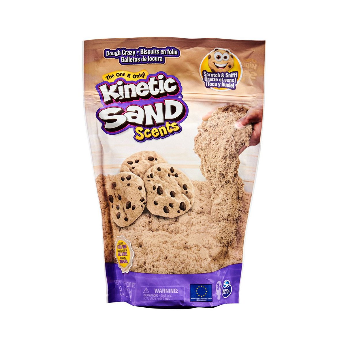 Kinetic Sand, Cookie Dough, nisip parfumat, 227g Kinetic Sand imagine noua