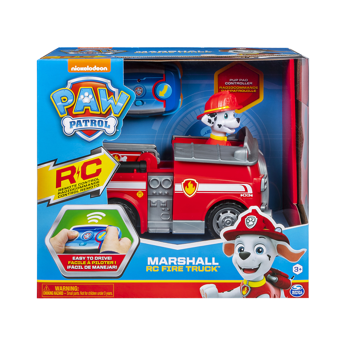 Figurina cu masina paw patrol marshall rc