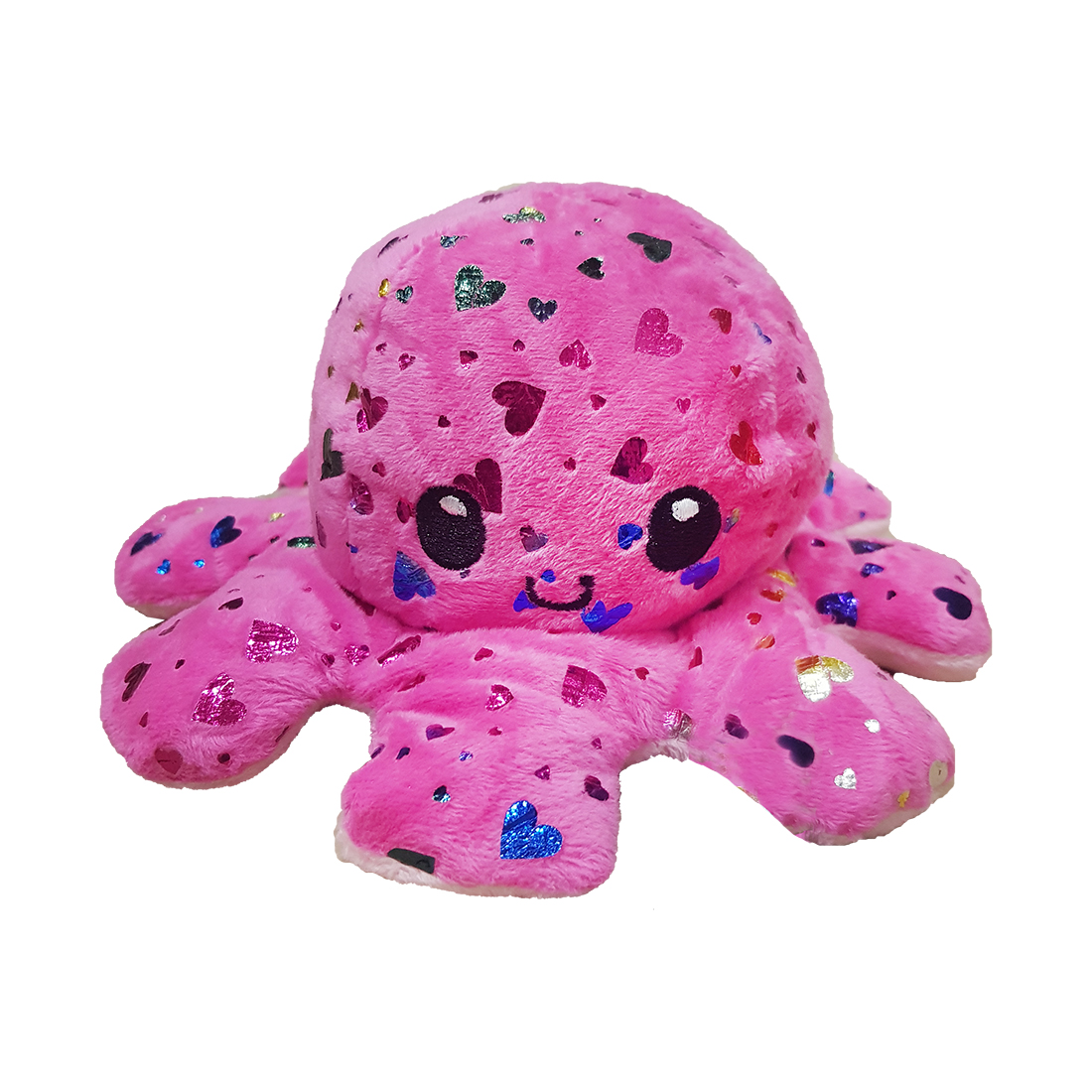 Jucarie de plus cu doua fete Octopus Flip Flop, Caracatita, Roz, 20 cm noriel.ro