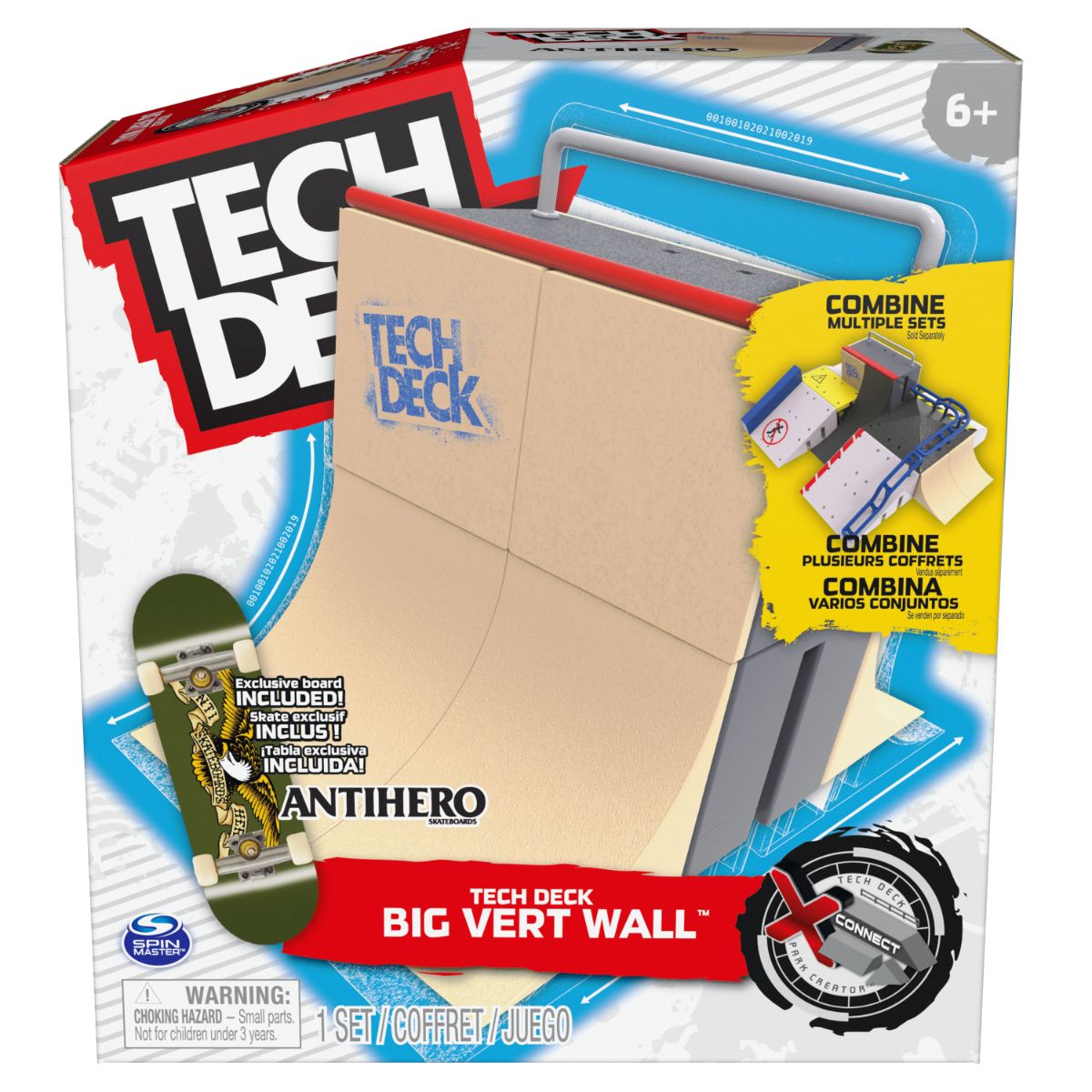 Set mini skateboard cu rampa, Tech Deck, Big Vert Wall, 20139395 20139395