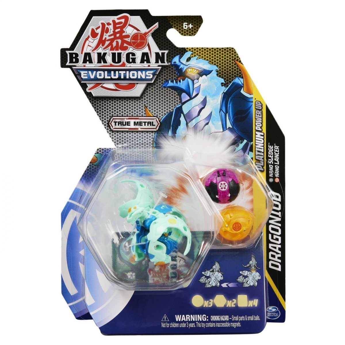 Figurina Bakugan Evolutions, Dragonoid Nano Sledge si Nano Lancer, 20138078 20138078 imagine noua responsabilitatesociala.ro